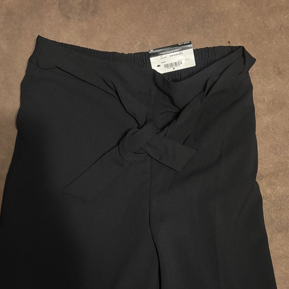 Worthington Black Tie-Waist Women's Dress Pants